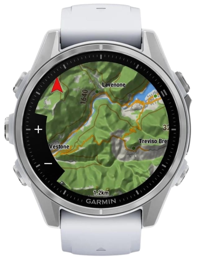 Смарт-годинник Garmin Fenix 8 43mm AMOLED, Silver with Whitestone Silicone Band