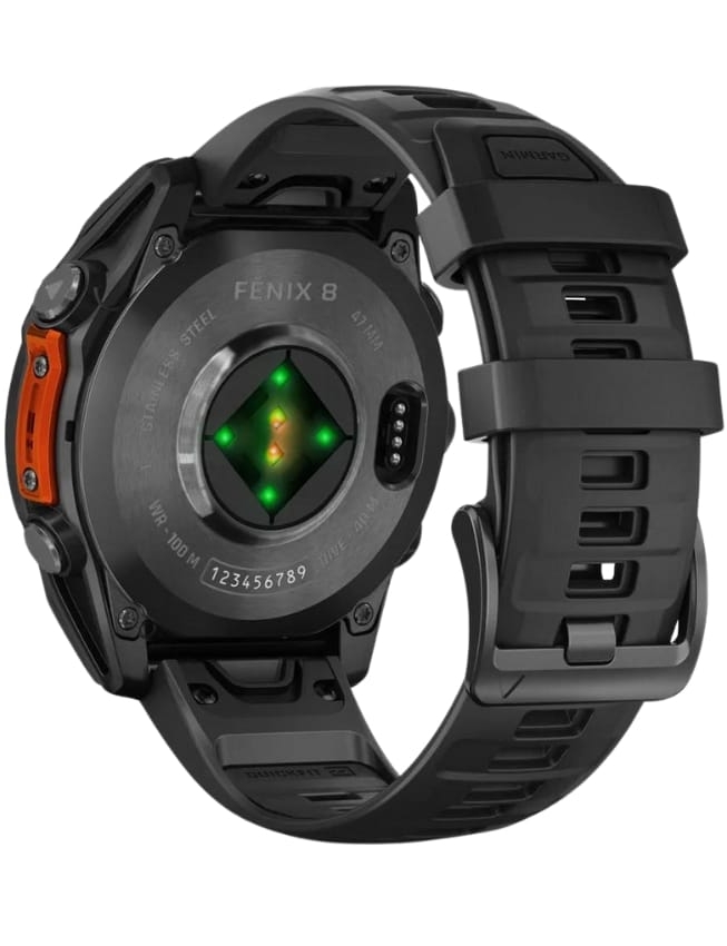 Смарт-годинник Garmin Fenix 8 47mm AMOLED, Slate Gray with Black Silicone Band