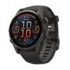 Смарт-часы Garmin Fenix 8 43mm AMOLED Sapphire, Carbon Gray DLC Titanium with Black/Pebble Gray Silicone Band