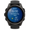 Смарт-часы Garmin Fenix 8 43mm AMOLED Sapphire, Carbon Gray DLC Titanium with Black/Pebble Gray Silicone Band