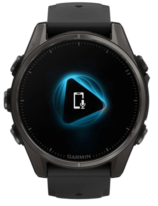 Смарт-часы Garmin Fenix 8 43mm AMOLED Sapphire, Carbon Gray DLC Titanium with Black/Pebble Gray Silicone Band