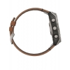 Смарт-часы Garmin Fenix 8 51mm AMOLED Sapphire, Carbon Grey DLC with Chestnut Leather Band