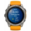 Смарт-годинник Garmin Fenix 8 51mm AMOLED Sapphire, Titanium with Spark Orange/Graphite Silicone Band