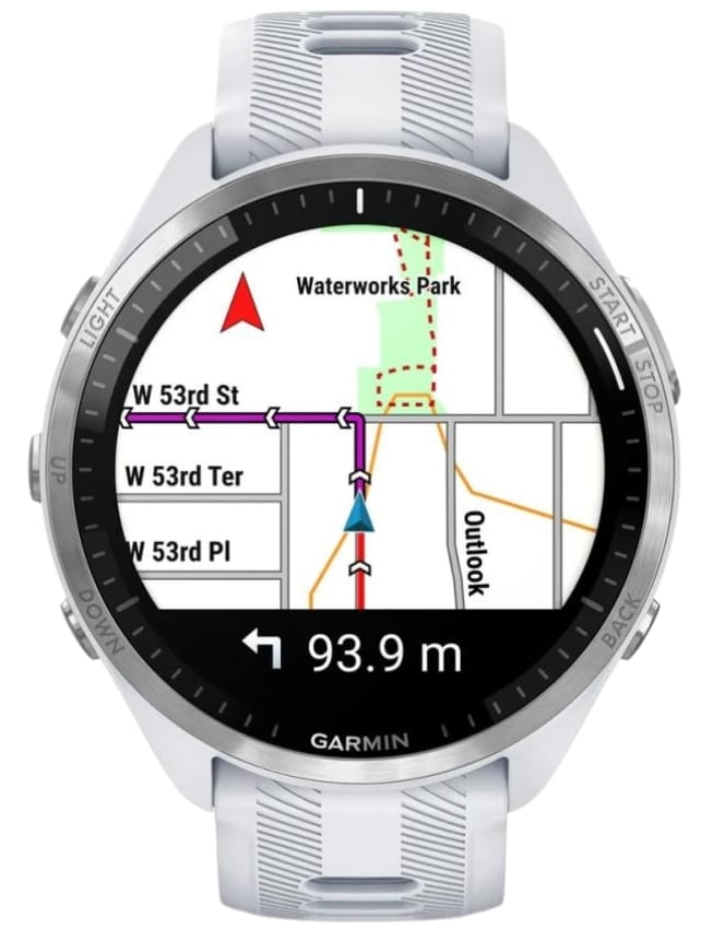 Смарт-часы Garmin Forerunner 965 Titanium Bezel, Whitestone Case with Whiteston/Powder Gray Silicone Band