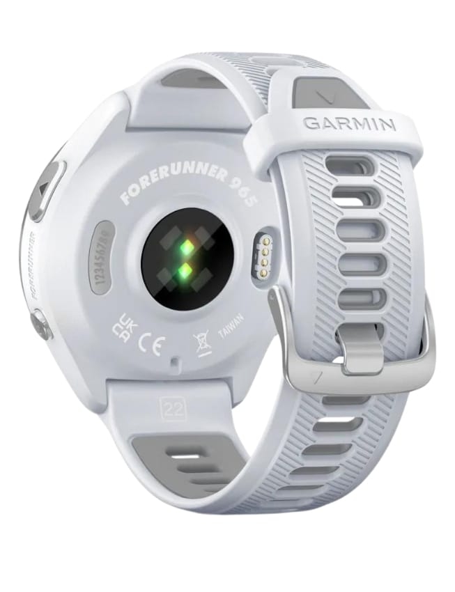 Смарт-часы Garmin Forerunner 965 Titanium Bezel, Whitestone Case with Whiteston/Powder Gray Silicone Band
