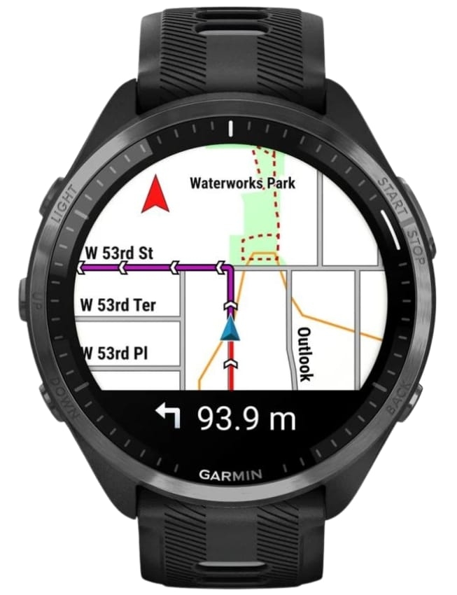 Смарт-годинник Garmin Forerunner 965 Carbon Gray DLC Titanium Bezel, Black Case with Black/Powder Gray Silicone Band