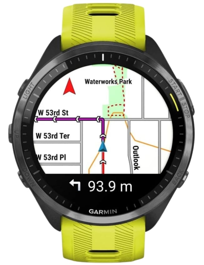 Смарт-годинник Garmin Forerunner 965 Carbon Gray DLC Titanium Bezel, Black Case with Amp Yellow/Black Silicone Band