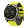 Смарт-годинник Garmin Fenix 8 51mm Solar Sapphire, Titanium with Amp Yellow/Graphite Silicone Band