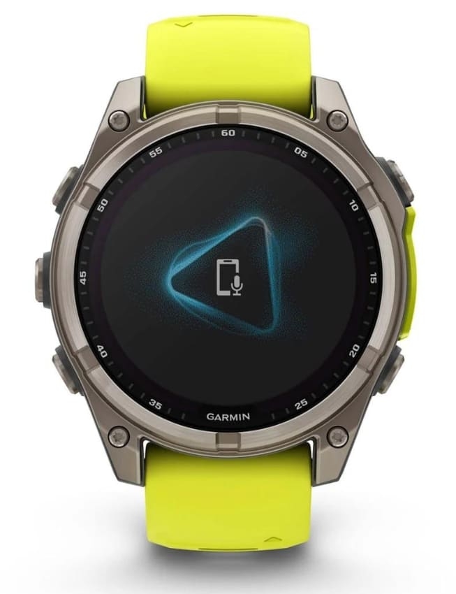 Смарт-годинник Garmin Fenix 8 51mm Solar Sapphire, Titanium with Amp Yellow/Graphite Silicone Band