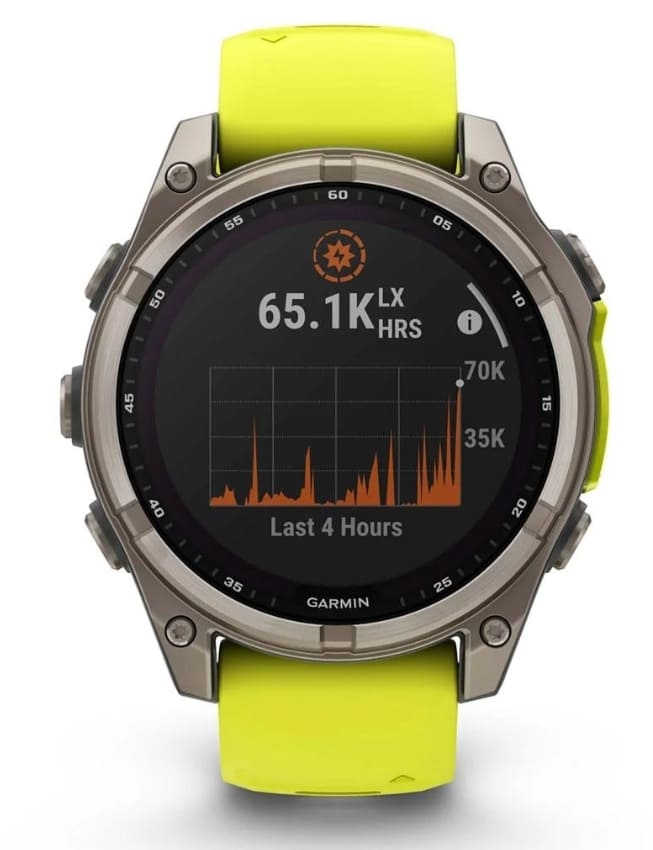 Смарт-годинник Garmin Fenix 8 51mm Solar Sapphire, Titanium with Amp Yellow/Graphite Silicone Band