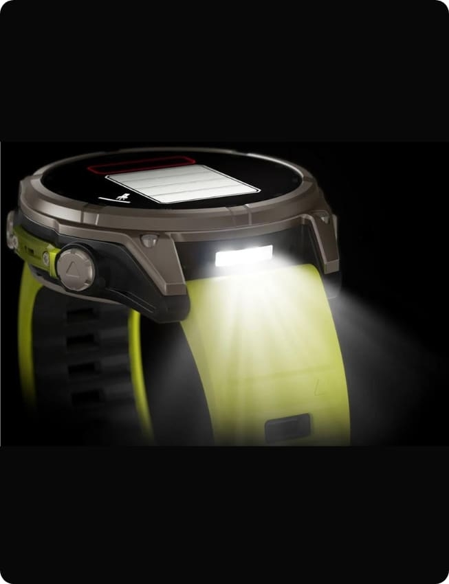 Смарт-годинник Garmin Fenix 8 51mm Solar Sapphire, Titanium with Amp Yellow/Graphite Silicone Band