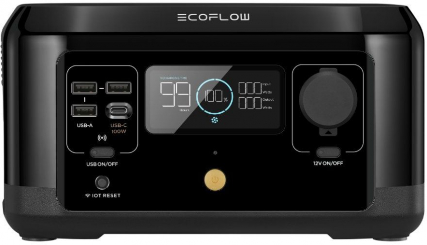 Портативна зарядна станція EcoFlow RIVER Mini 210Wh 58333mAh 300W (Wireless) Black