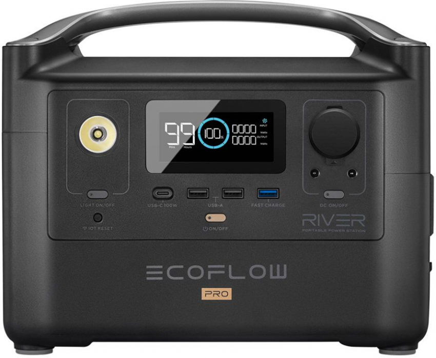 Портативна зарядна станція EcoFlow RIVER Pro 720Wh 200000mAh 600W Black