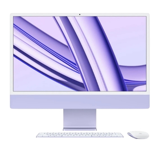 Apple iMac 24 with Retina 4.5K, M3, 8RAM, 512Gb, 8CPU/10GPU, Purple (Z19Q) 2023