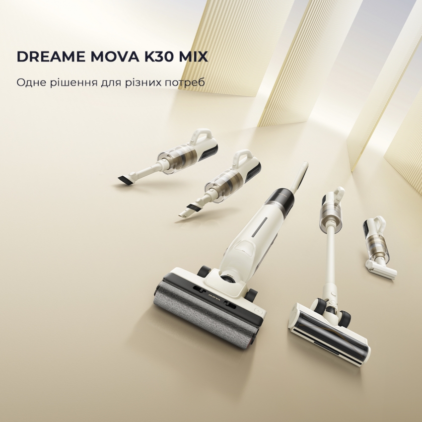 Акумуляторний миючий пилосос Dreame Mova K30 Mix (HMV24A)