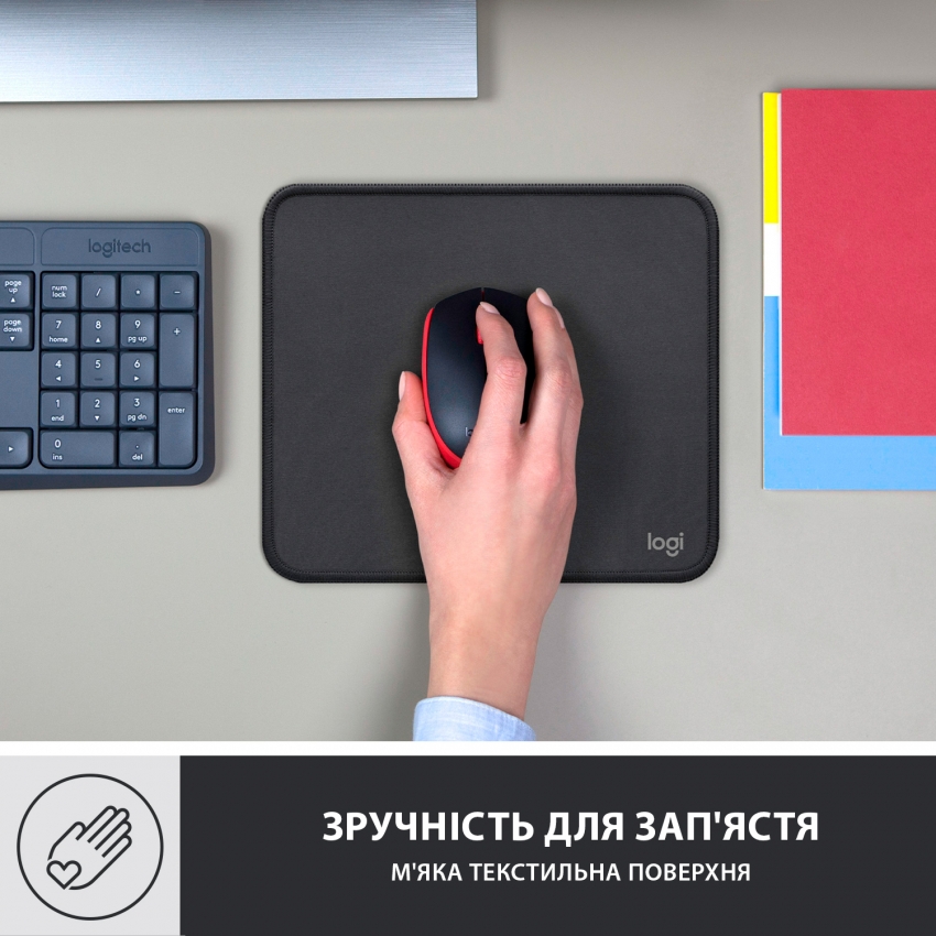 Ігрова поверхня Logitech Mouse Pad Studio (Graphite)