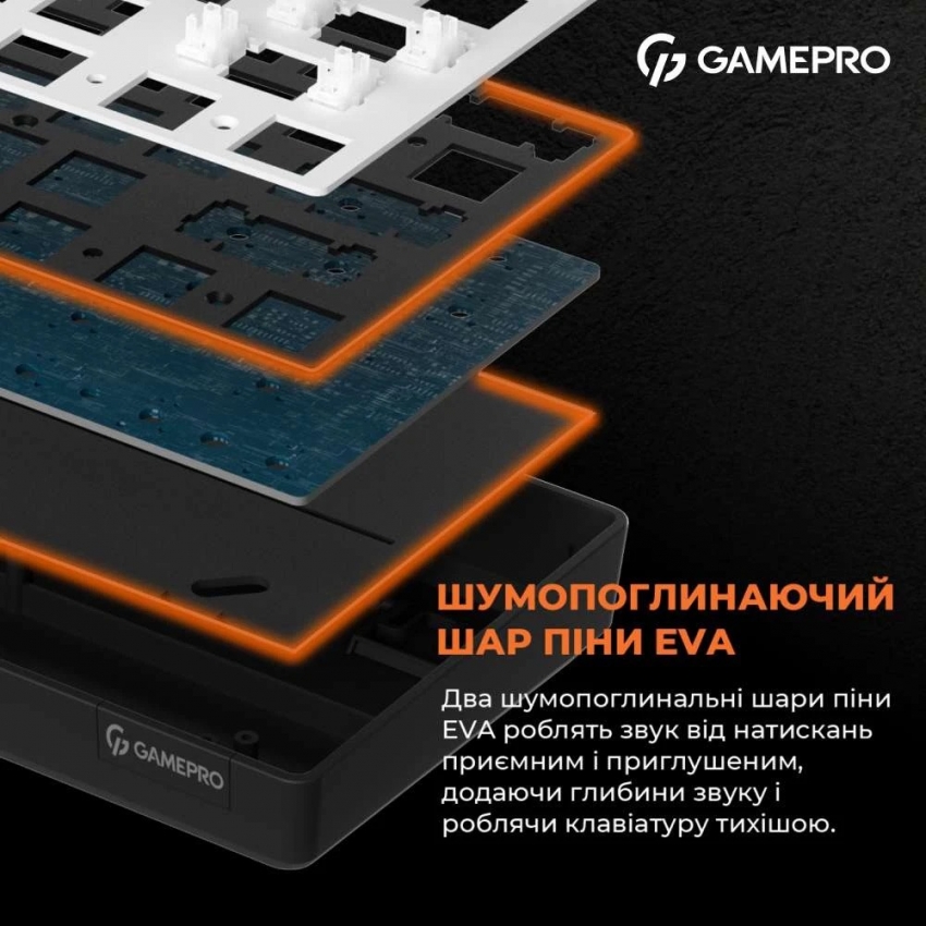 Клавиатура беспроводная GamePro MK130G Pro Outemu Red Switch Hot-Swap RGB (Black)