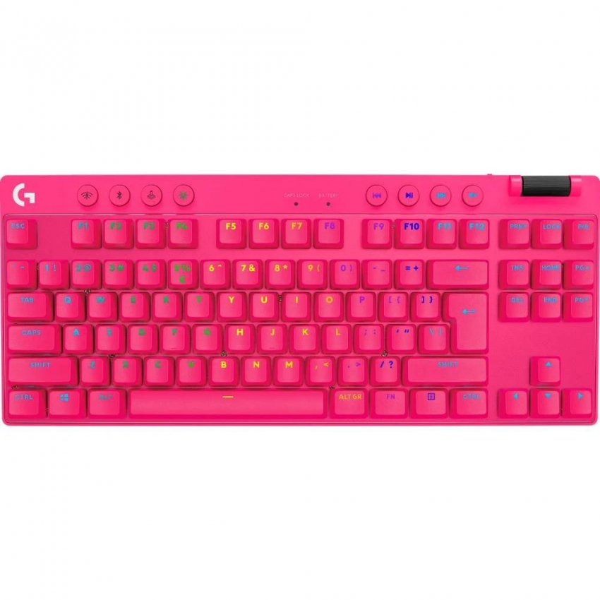 Клавiатура бездротова Logitech G PRO X TKL Lightspeed (Magenta