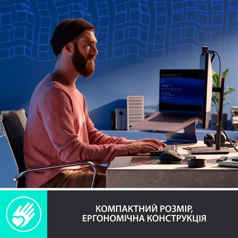 Клавіатура бездротова Logitech MX Mechanical Mini Minimalist (Graphite)