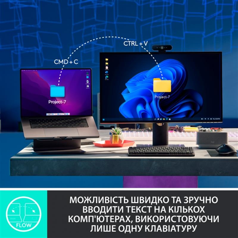 Клавіатура бездротова Logitech MX Mechanical Mini Minimalist (Graphite)