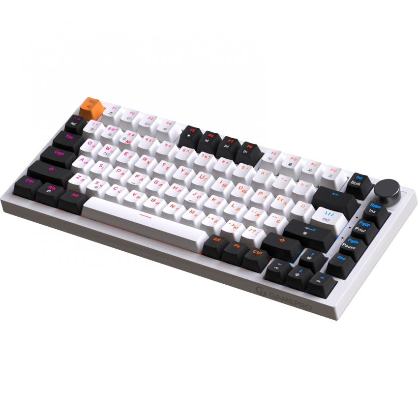 Клавиатура GamePro MK160W Red з Hot-Swap RGB (White) 