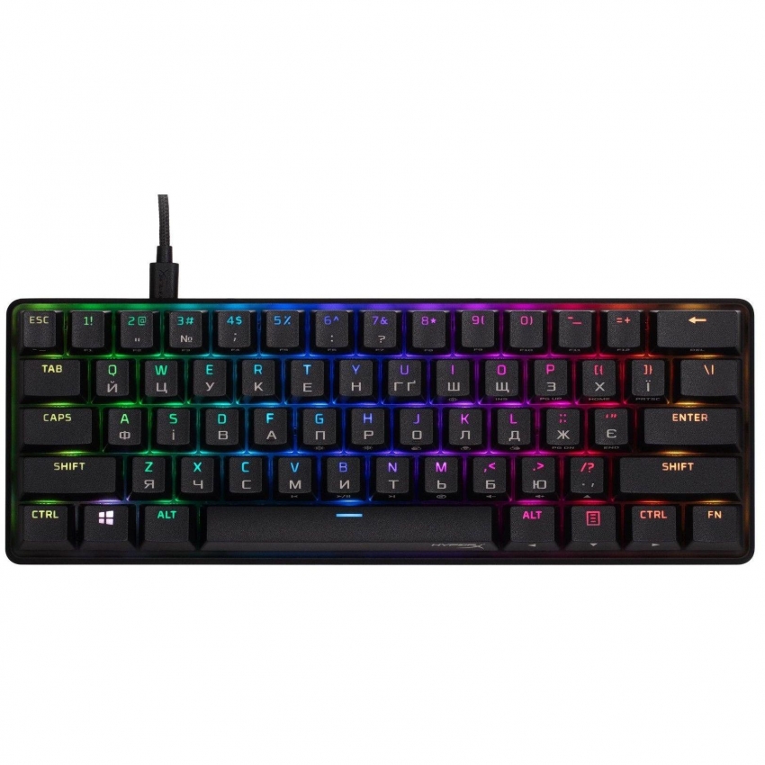 Клавіатура HyperX Alloy Origins 60 Red RGB (Black)
