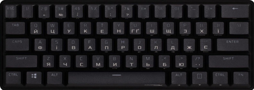 Клавіатура HyperX Alloy Origins 60 Red RGB (Black)