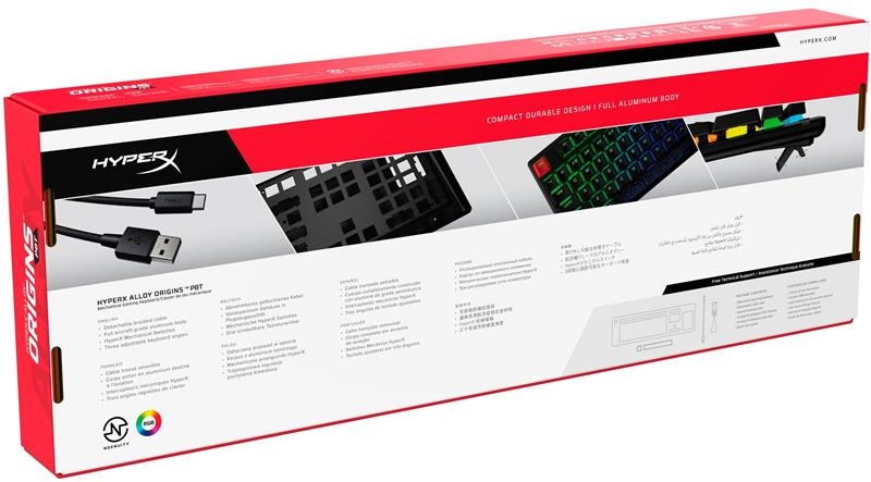 Клавіатура HyperX Alloy Origins Aqua RGB PBT (Black)