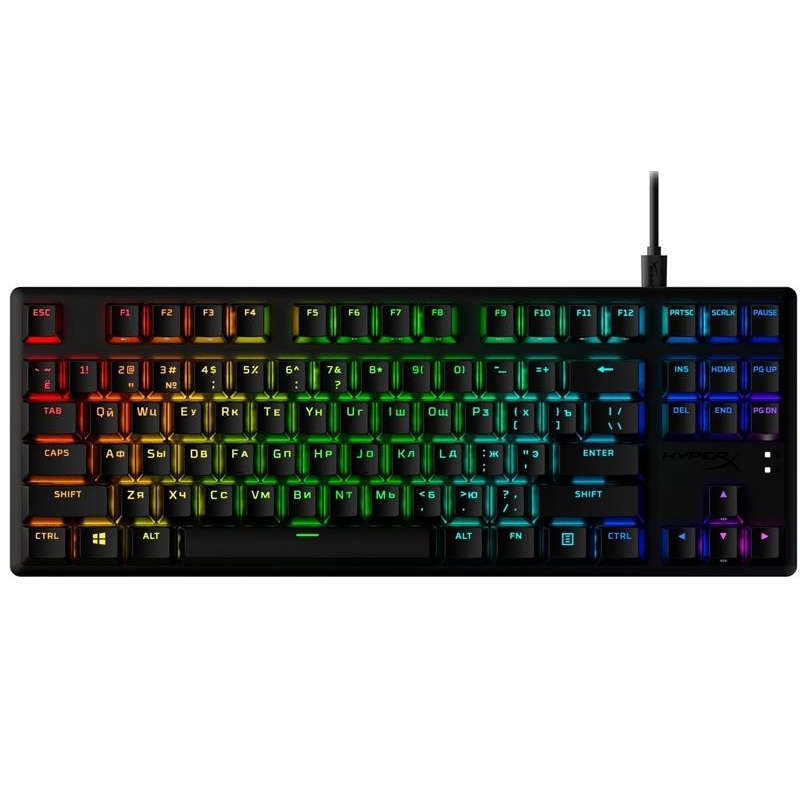 Клавіатура HyperX Alloy Origins Core PBT Aqua RGB (Black)
