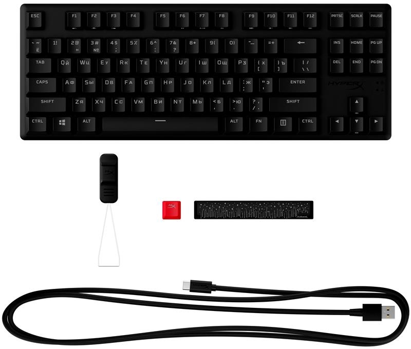 Клавіатура HyperX Alloy Origins Core PBT Aqua RGB (Black)
