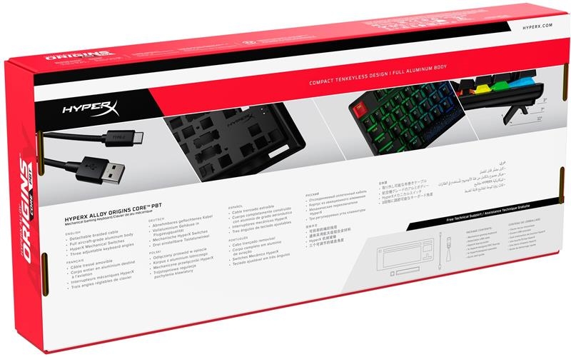 Клавіатура HyperX Alloy Origins Core PBT Aqua RGB (Black)