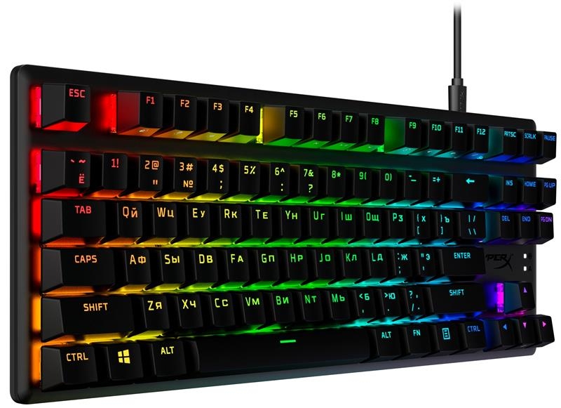 Клавіатура HyperX Alloy Origins Core PBT Aqua RGB (Black)