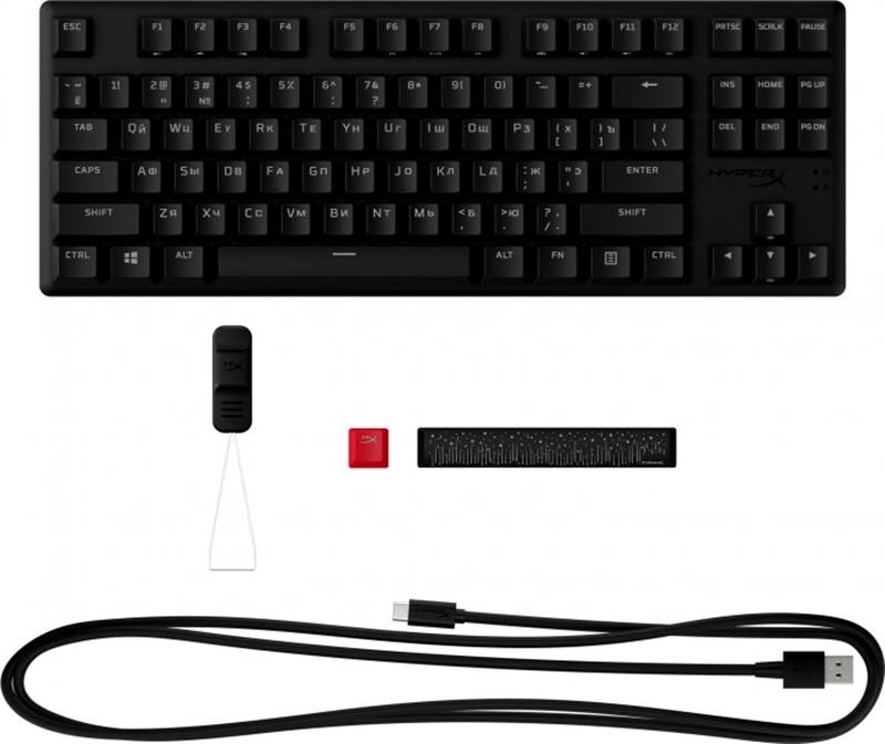 Клавіатура HyperX Alloy Origins Core PBT Red RGB (Black)