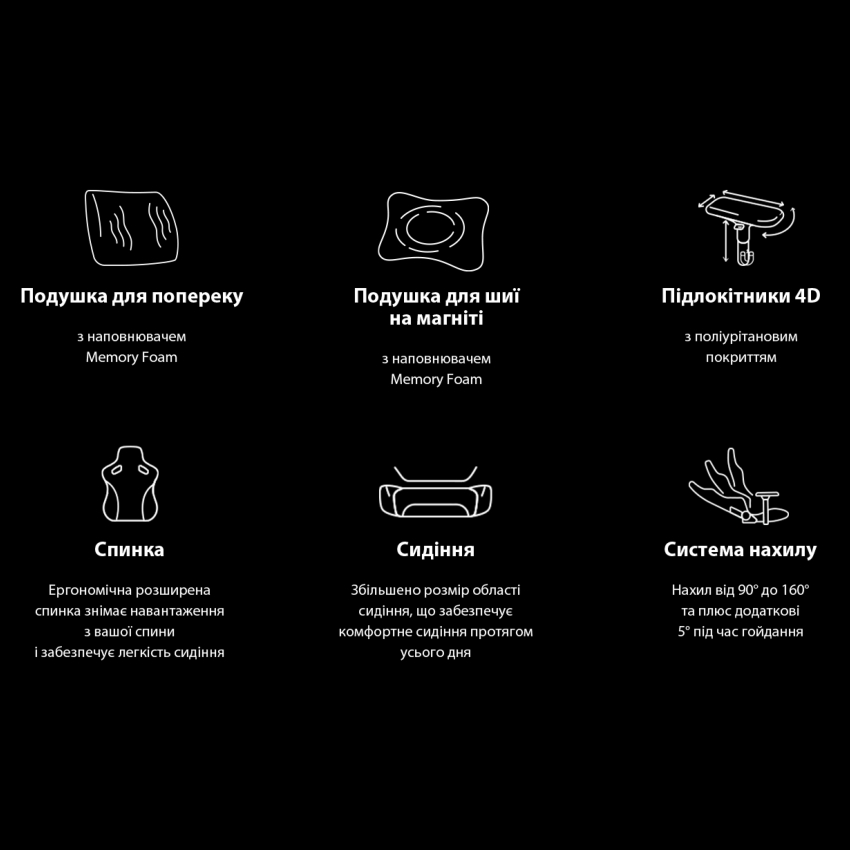 Крісло для геймерів Anda Seat Phantom 3 Pro Size L Fabric (Grey)