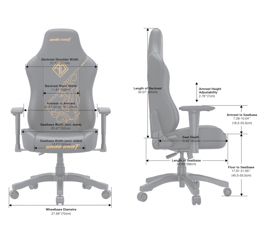 Крісло Крісло для геймерів Anda Seat Phantom Tiger Edition Size L (Black)