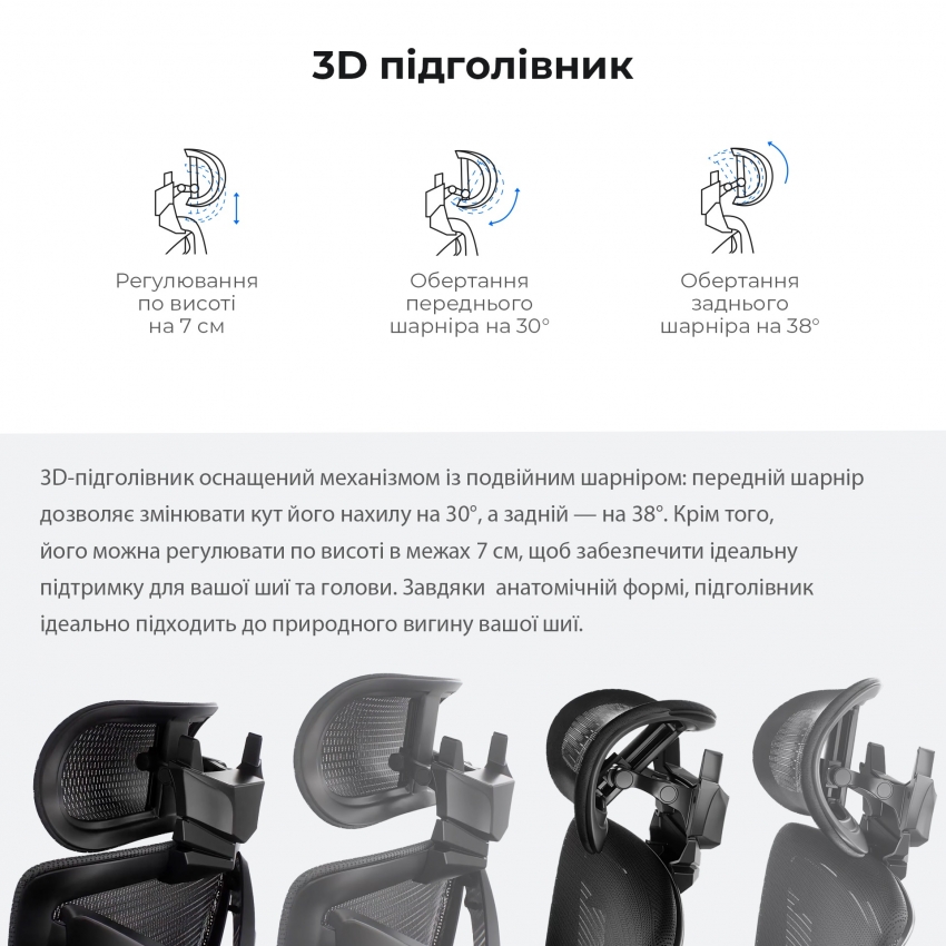 Крісло Крісло для геймерів Anda Seat X-Air Mega Size XL Mesh (Space Black)