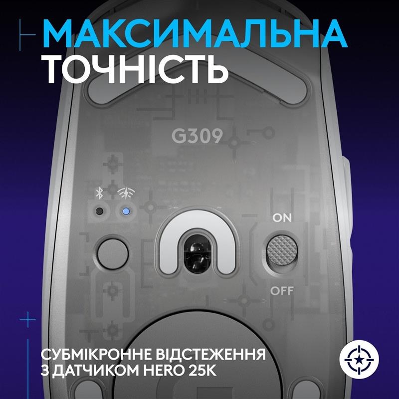 Миша бездротова Logitech G309 (White)