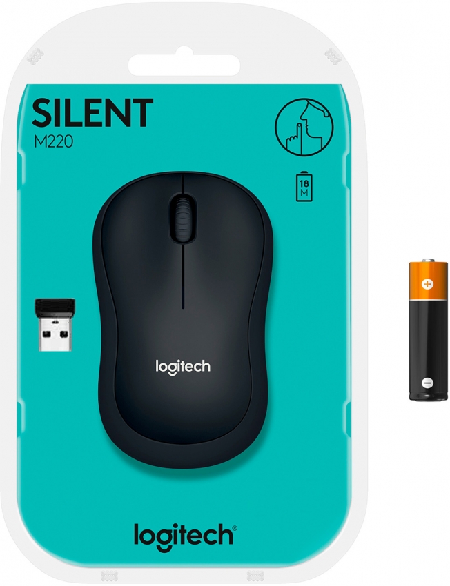 Мышь беспроводная Logitech M220 Silent (Charcoal)