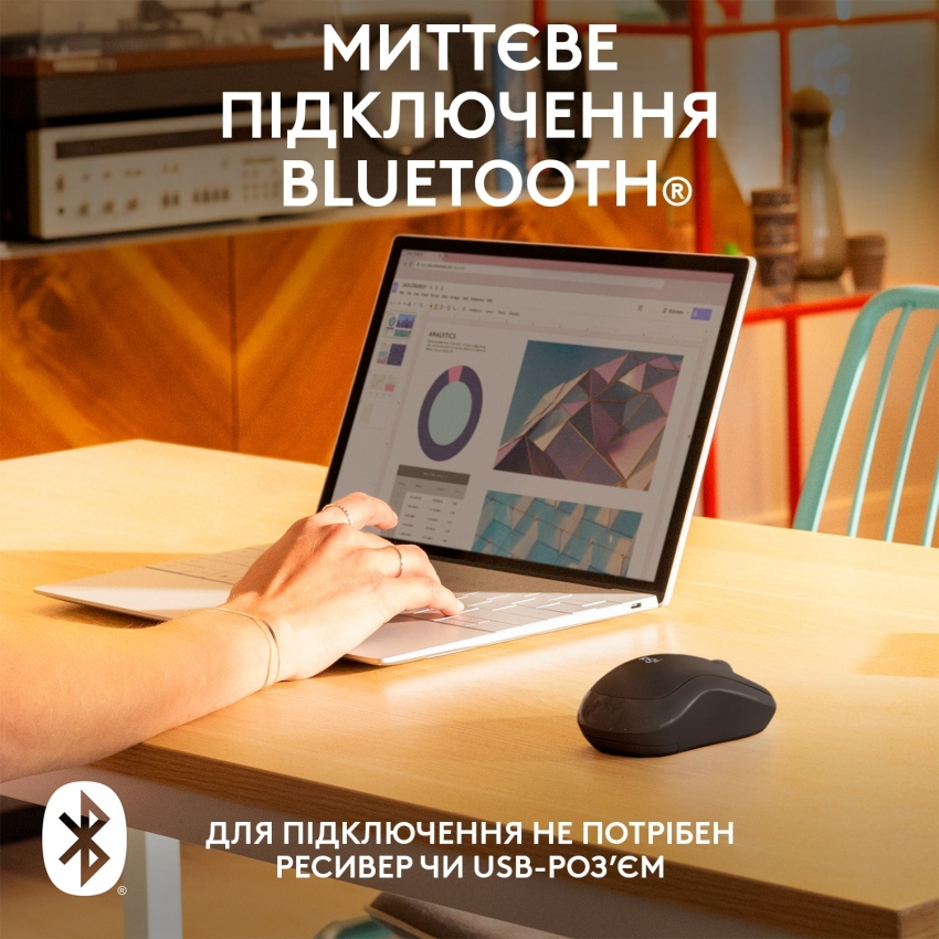 Мышь беспроводная Logitech M240 Silent (Charcoal)