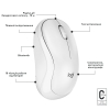 Мышь беспроводная Logitech M240 Silent Off (White)