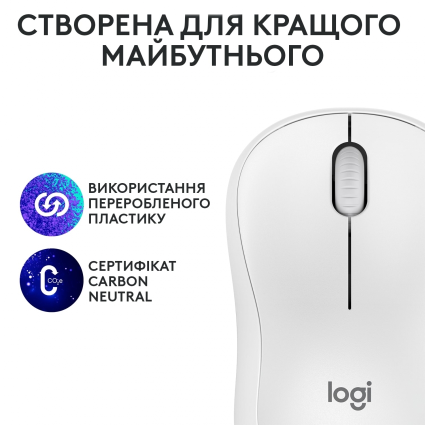 Мышь беспроводная Logitech M240 Silent Off (White)
