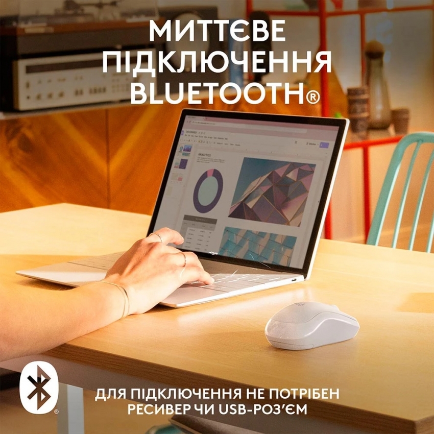 Мышь беспроводная Logitech M240 Silent Off (White)