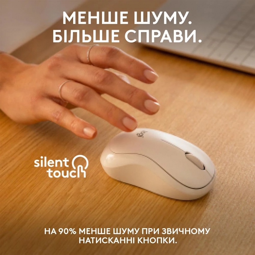 Мышь беспроводная Logitech M240 Silent Off (White)