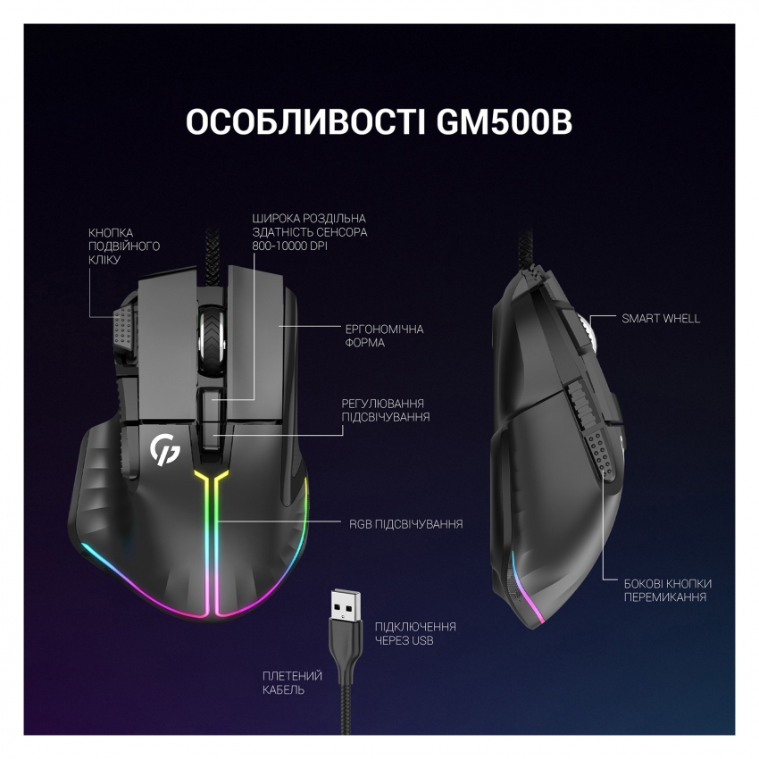 Мышь GamePro GM500B (Black)