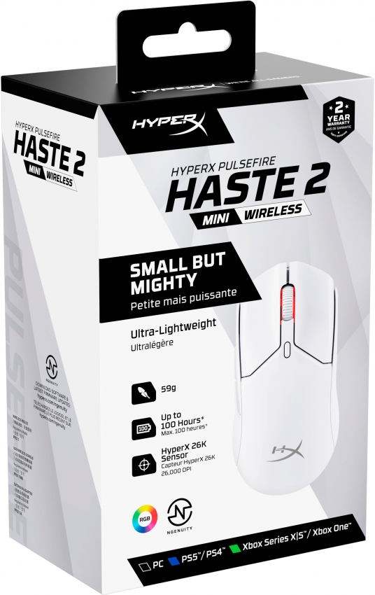 Миша HyperX Pulsefire Haste 2 mini (White)