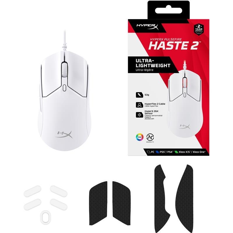Мышь HyperX Pulsefire Haste 2 (White)
