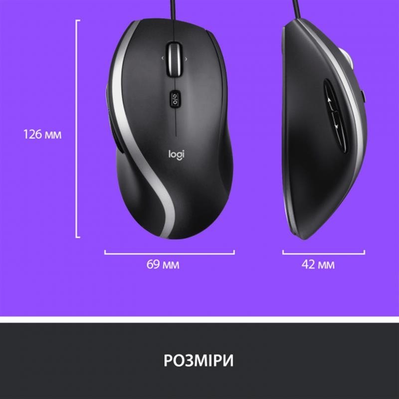 Мышь Logitech Advanced Corded M500s (Black)