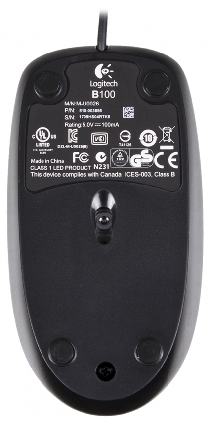 Миша Logitech B100 (Black)
