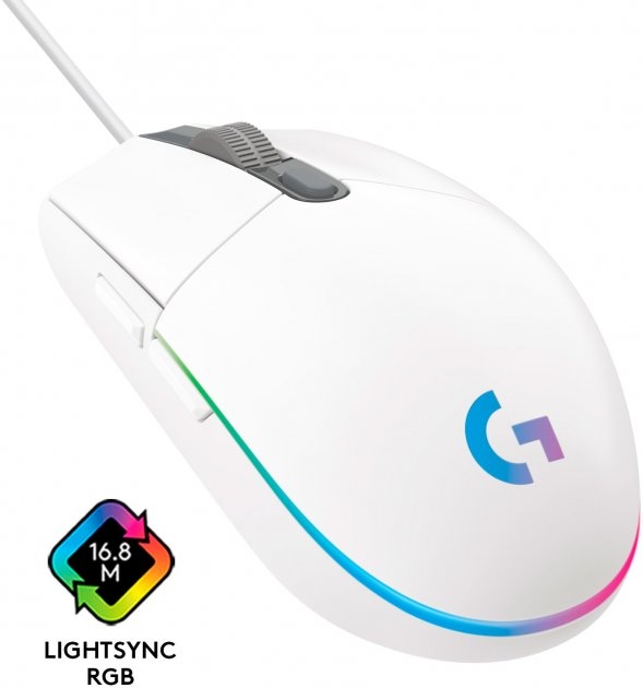 Мышь Logitech G102 Lightsync (White)