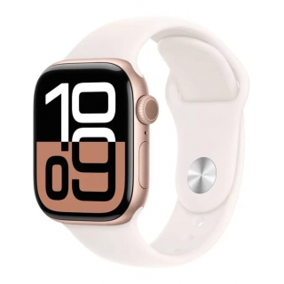 Apple Watch Series 10 42mm Rose Gold Aluminium Case with Light Blush Sport Band - M/L (MWWJ3)